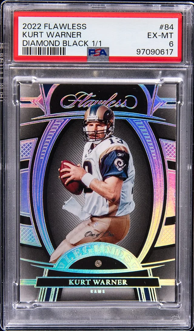 2022 Panini Flawless Kurt Warner Diamond Black #84 card image
