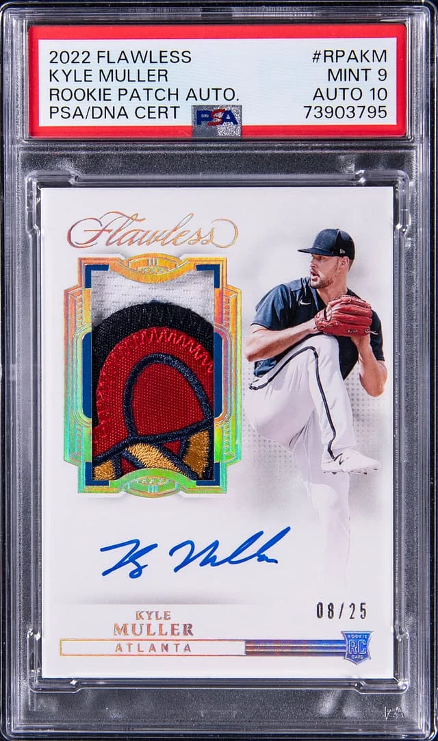 2022 Panini Flawless Kyle Muller Patch Autograph Pink #RPAKM card image