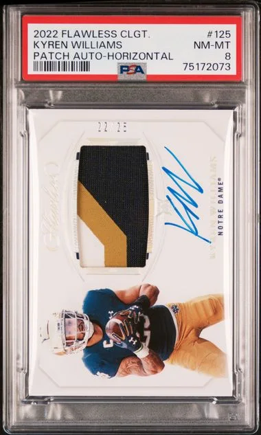 2022 Panini Flawless Kyren Williams Collegiate Patch Autographs-Horizontal #125 card image