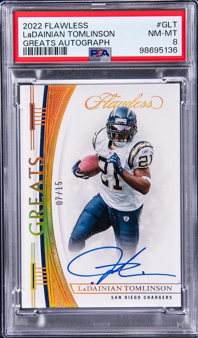 2022 Panini Flawless LaDainian Tomlinson Greats Autograph #G-LT card image