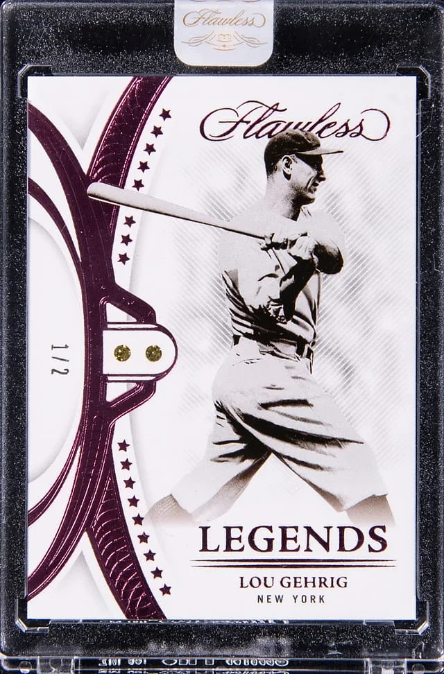2022 Panini Flawless Lou Gehrig Diamond Diamonds Pink #24 card image
