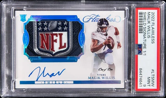 2022 Panini Flawless Malik Willis Shield Signature #LTS-MW card image