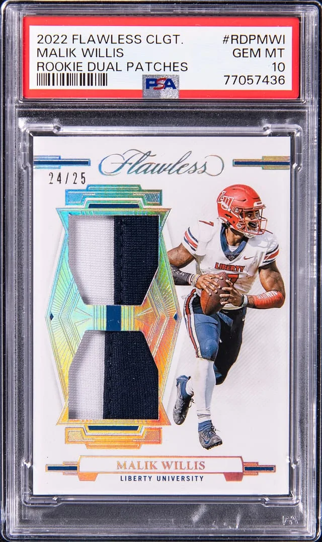 2022 Panini Flawless Malik Willis Collegiate Dual Patches #RDP-MWI card image
