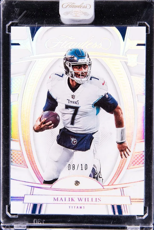 2022 Panini Flawless Malik Willis Relic - Panini Encased Diamond #103 card image