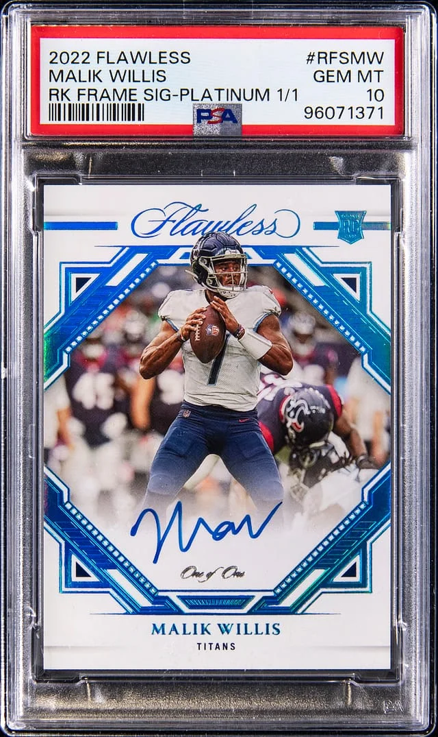 2022 Panini Flawless Malik Willis Frame Signature Platinum #RFS-MW card image