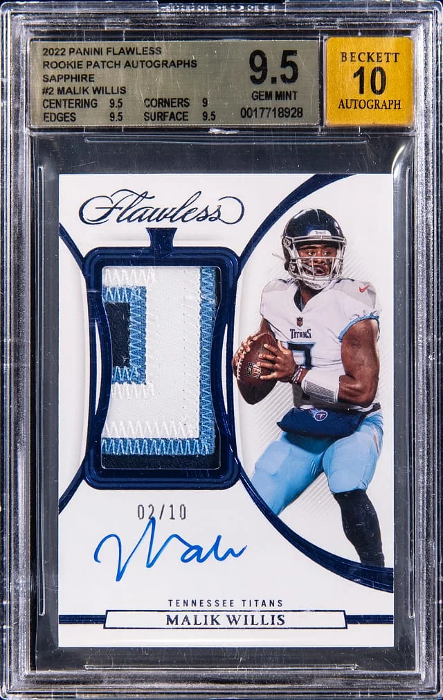 2022 Panini Flawless Malik Willis Patch Autograph Bronze #RPA-MW card image
