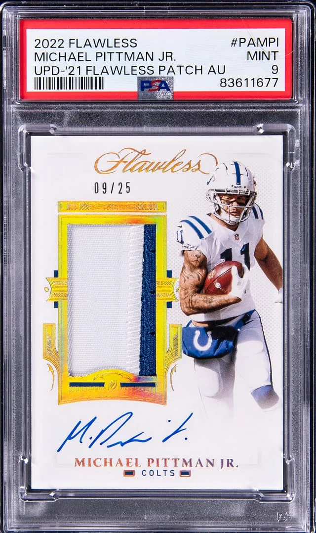 2022 Panini Flawless Michael Pittman Jr. Update 2021 Patch Autograph #PA-MPI card image