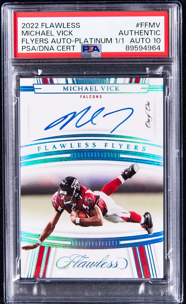 2022 Panini Flawless Michael Vick Flyers Platinum #FF-MV card image