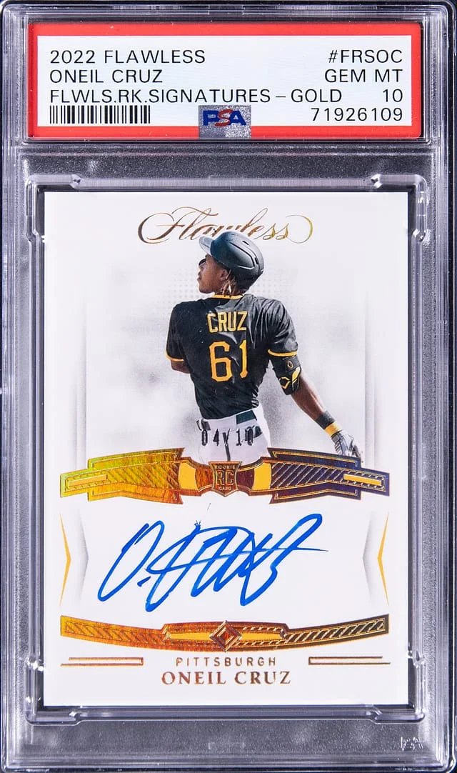 2022 Panini Flawless Oneil Cruz Signatures Gold #FRSOC card image
