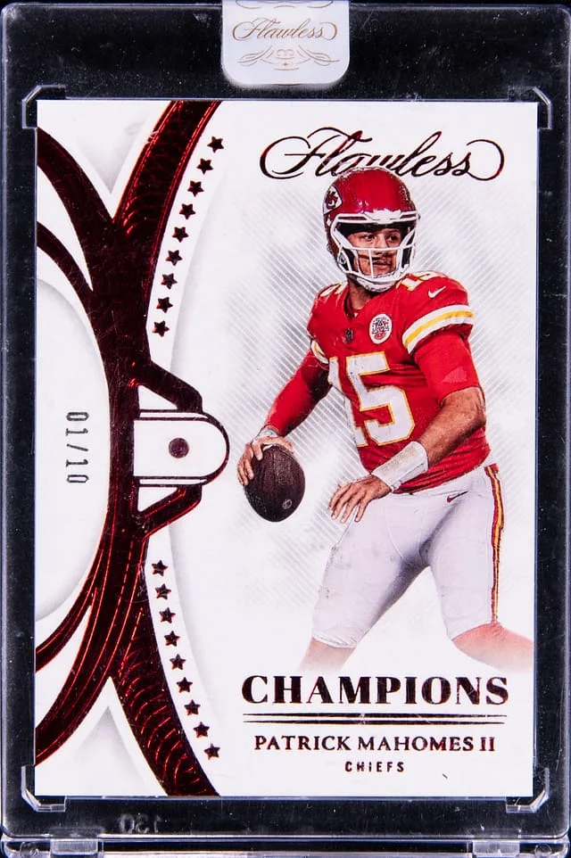 2022 Panini Flawless Patrick Mahomes II Super Bowl Champions Ruby #SBC-8 card image