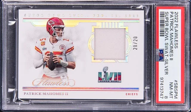 2022 Panini Flawless Patrick Mahomes II Super Bowl Swatches #SBS-PM card image