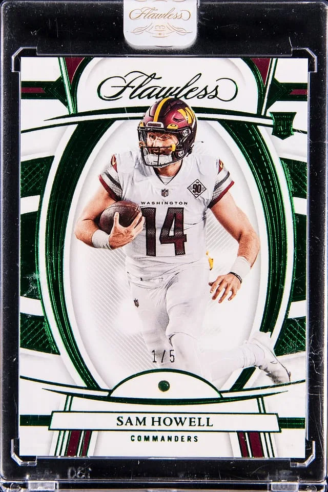2022 Panini Flawless Sam Howell Relic - Panini Encased Emerald #98 card image