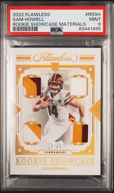 2022 Panini Flawless Sam Howell Showcase Materials #RSSH card image