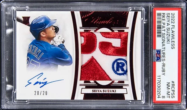 2022 Panini Flawless Seiya Suzuki Patch Signatures Ruby #RCP-SS card image