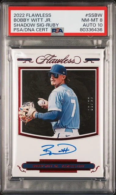 2022 Panini Flawless Shadow Signatures Ruby Ssbw Bobby Witt Jr. #no-number card image