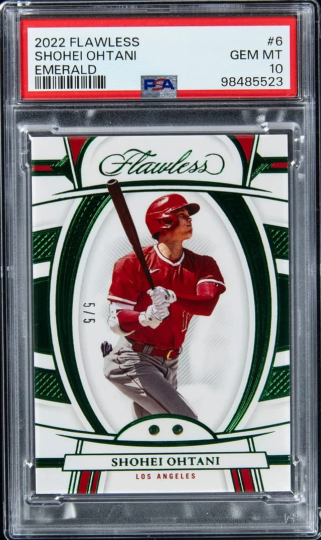 2022 Panini Flawless Shohei Ohtani Emerald #6 card image