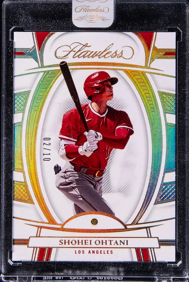 2022 Panini Flawless Shohei Ohtani Diamond Relic - Panini Encased Gold #6 card image