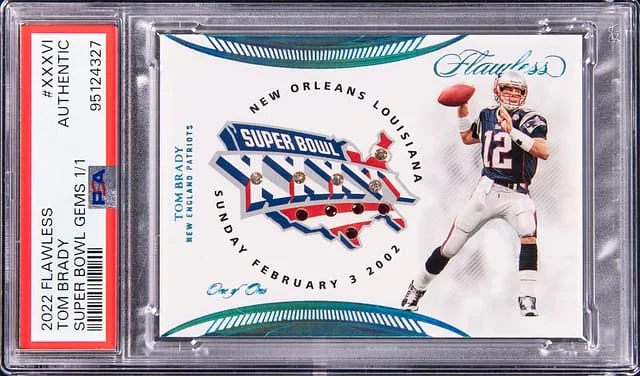 2022 Panini Flawless Tom Brady Super Bowl Gems #SBG-XXXVI card image