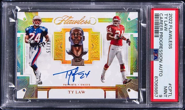 2022 Panini Flawless Ty Law Career Progression Autograph #CPTL card image