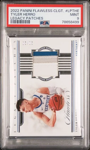 2022 Panini Flawless Tyler Herro Collegiate Legacy Patches #LP-THE card image