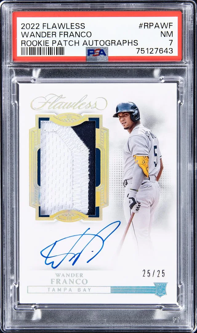 2022 Panini Flawless Wander Franco Patch Autographs #RPAWF card image