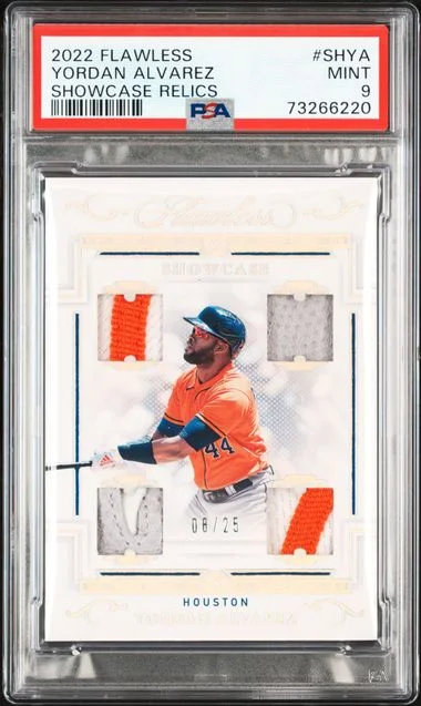2022 Panini Flawless Yordan Alvarez Showcase Relics #SH-YA card image