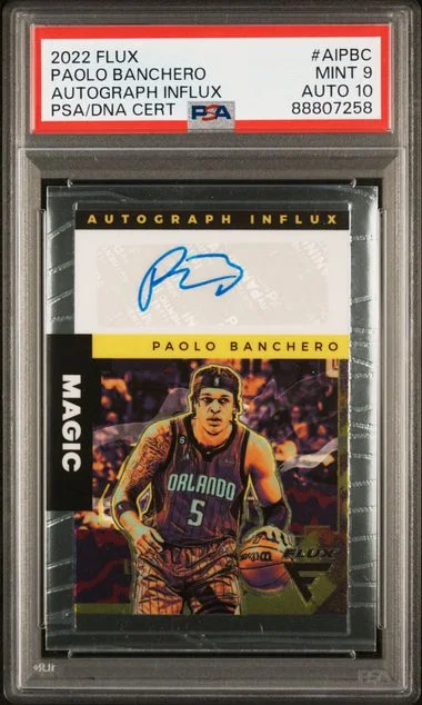 2022 Panini Flux Paolo Banchero Autograph Influx #AI-PBC card image