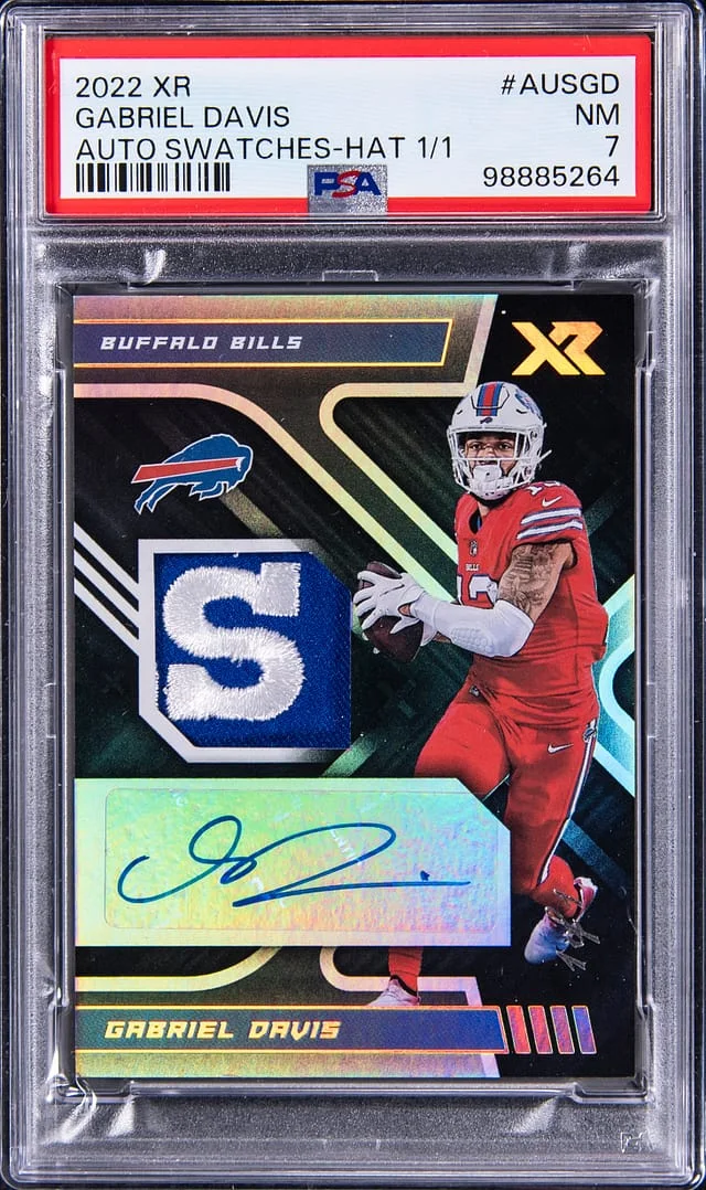2022 Panini Gabriel Davis XR Autograph Swatches Hat #AUS-GD card image