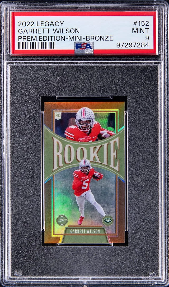 2022 Panini Garrett Wilson Legacy Premium Edition Mini Bronze #152 card image