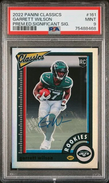 2022 Panini Garrett Wilson Classics Premium Edition Significant Signatures #161 card image