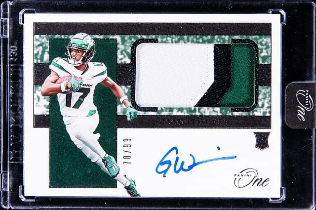 2022 Panini Garrett Wilson One Patch Autographs (RPA) Horizontal #5 card image