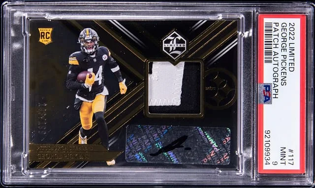 2022 Panini George Pickens Limited Patch Autograph (RPA) #117 card image
