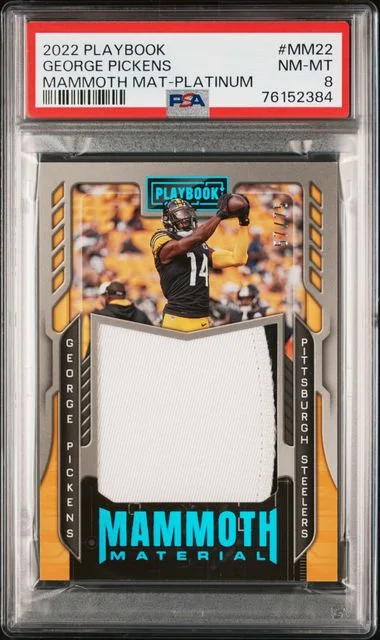 2022 Panini George Pickens Playbook Mammoth Material Platinum #MM-22 card image