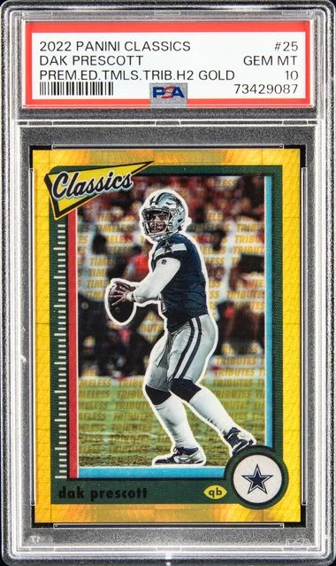 2022 Panini Gold 25 Dak Prescott Classics Premium Edition Timeless Tributes #H2 card image