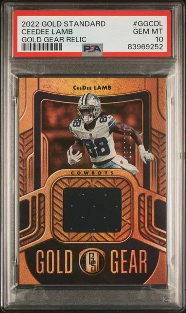 2022 Panini Gold Standard Ceedee Lamb Gold Gear Relics #GGCDL card image