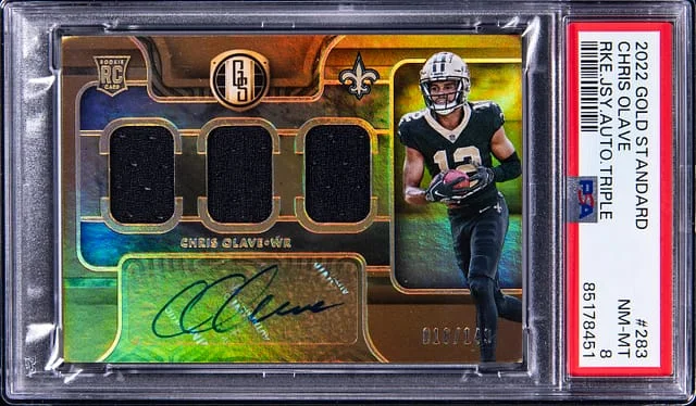 2022 Panini Gold Standard Chris Olave Jersey Autographs Triple #283 card image