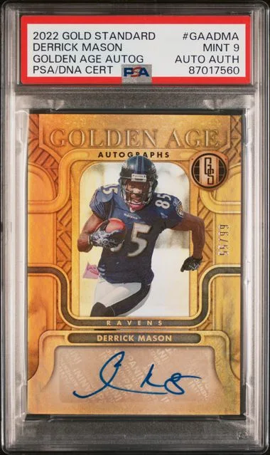 2022 Panini Gold Standard Derrick Mason Golden Age Autographs #GAA-DMA card image