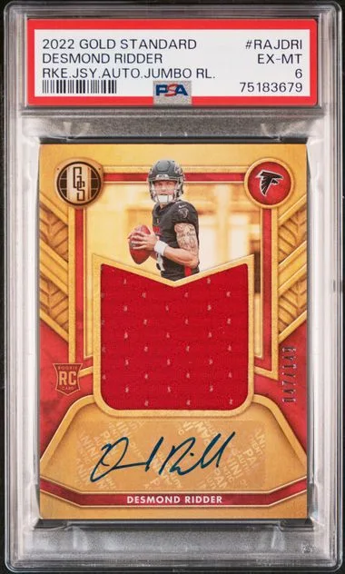 2022 Panini Gold Standard Desmond Ridder Jersey Autographs Jumbo Relics #RAJ-DRI card image