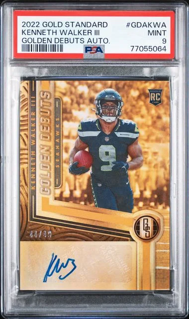 2022 Panini Gold Standard Golden Debuts Autographs Gdakwa Kenneth Walker III #no-number card image
