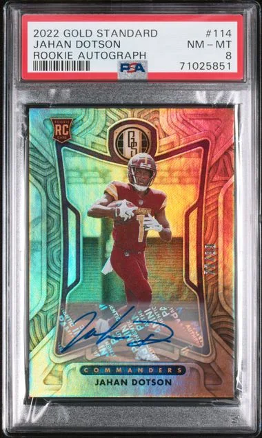 2022 Panini Gold Standard Jahan Dotson Autograph #114 card image