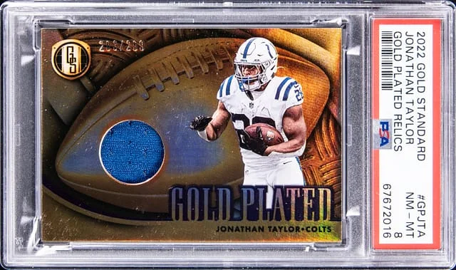 2022 Panini Gold Standard Jonathan Taylor Golf Plated Relics #GP-JTA card image