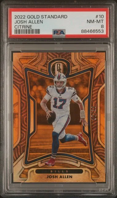 2022 Panini Gold Standard Josh Allen Citrine #10 card image