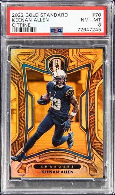 2022 Panini Gold Standard Keenan Allen Citrine #70 card image