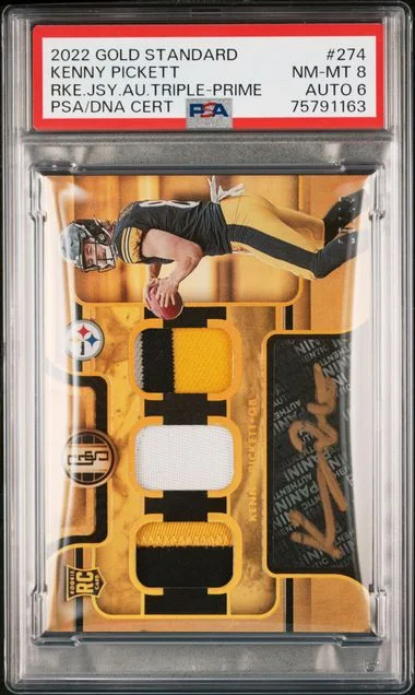 2022 Panini Gold Standard Kenny Pickett Jersey Autographs Triple Prime #274 card image