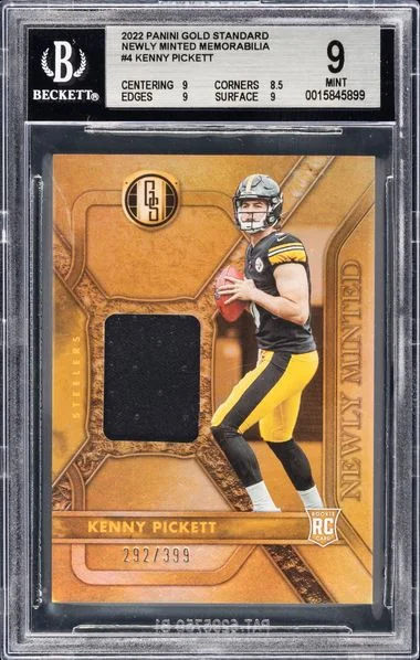 2022 Panini Gold Standard Kenny Pickett Newly Minted Memorabilia #4 card image