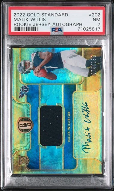 2022 Panini Gold Standard Malik Willis Jersey Autograph #202 card image