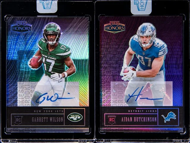 2022 Panini Honors Garrett Wilson/Aidan Huthinson #no-number card image