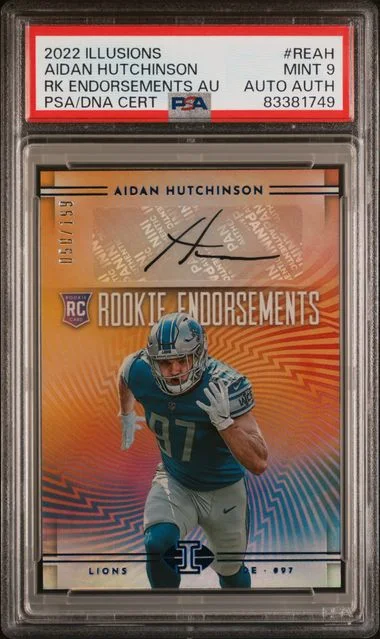 2022 Panini Illusions Aidan Hutchinson Endorsements Autographs #RE-AH card image