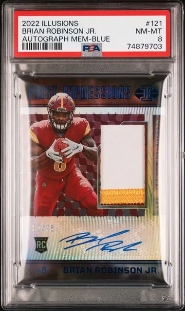 2022 Panini Illusions Brian Robinson Jr. Autograph Memorabilia-Blue #121 card image