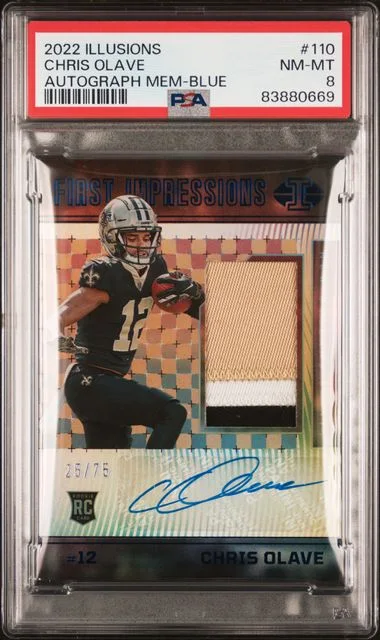 2022 Panini Illusions Chris Olave Autograph Memorabilia-Blue #110 card image